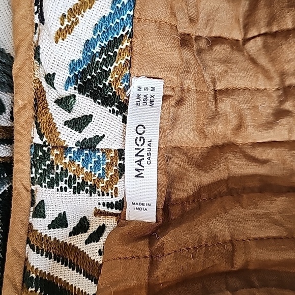 Mango Embroidered Quilted Jacket - Size Small - Picture 9 of 12